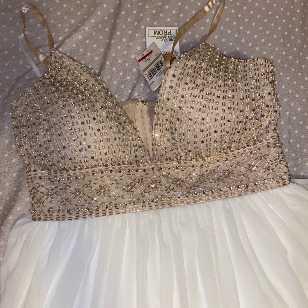 Brand new prom dress, beaded top